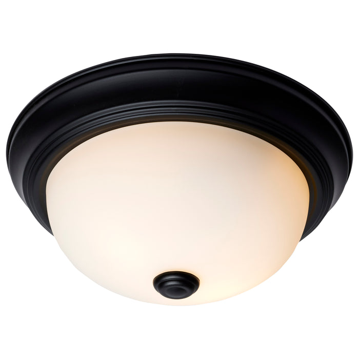 Two Light Flush Mount in Matte Black