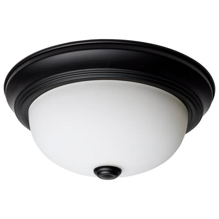 Two Light Flush Mount in Matte Black