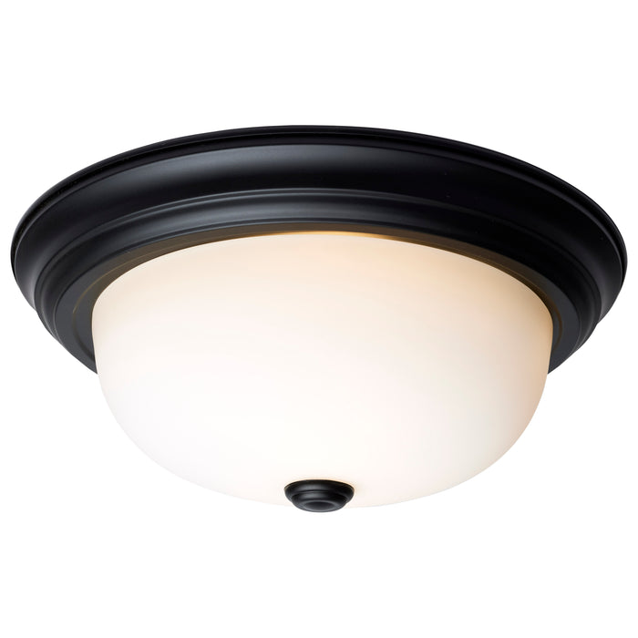 Two Light Flush Mount in Matte Black