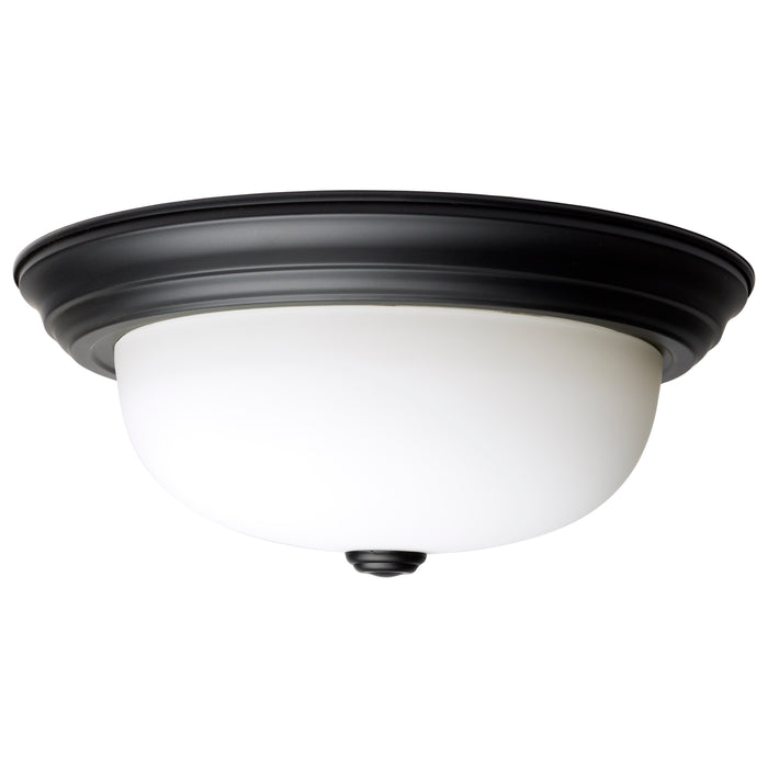 Two Light Flush Mount in Matte Black