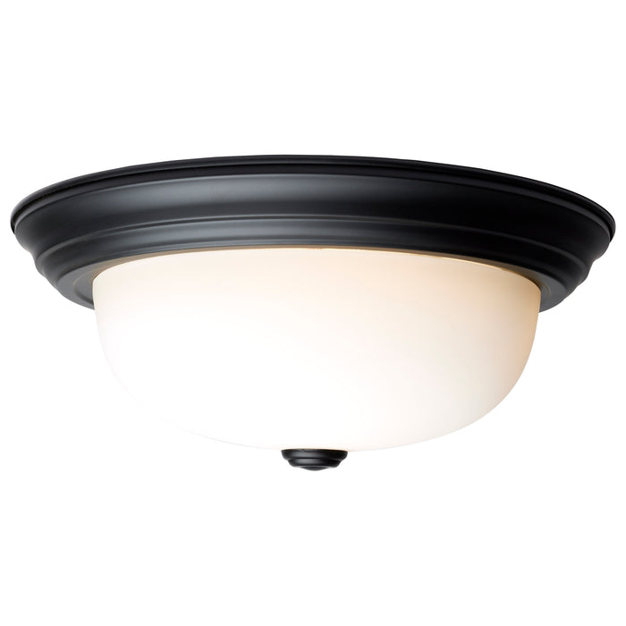 Two Light Flush Mount in Matte Black