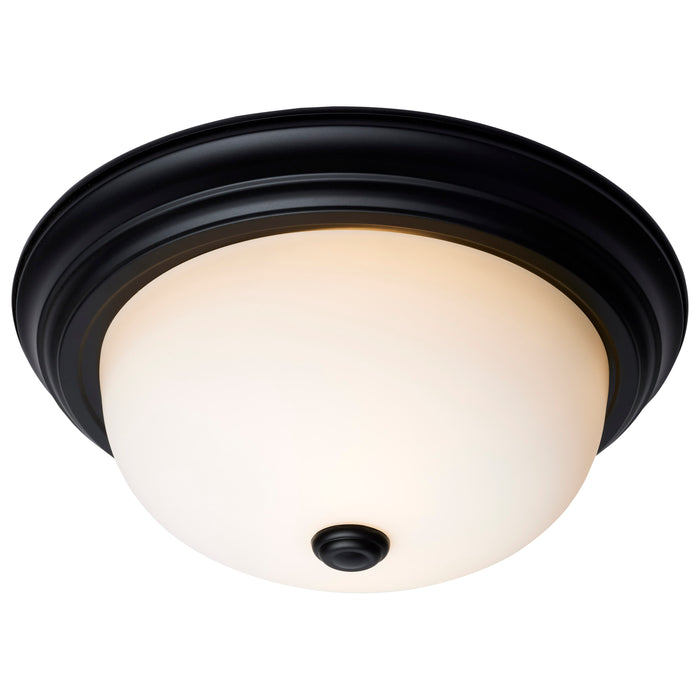 Two Light Flush Mount in Matte Black