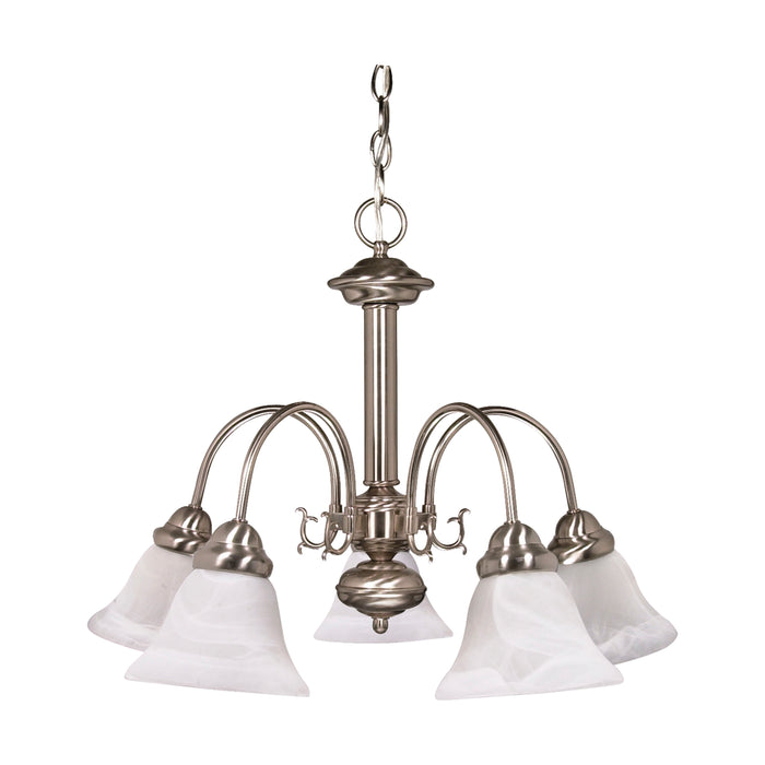 Ballerina Five Light Chandelier in Brushed Nickel