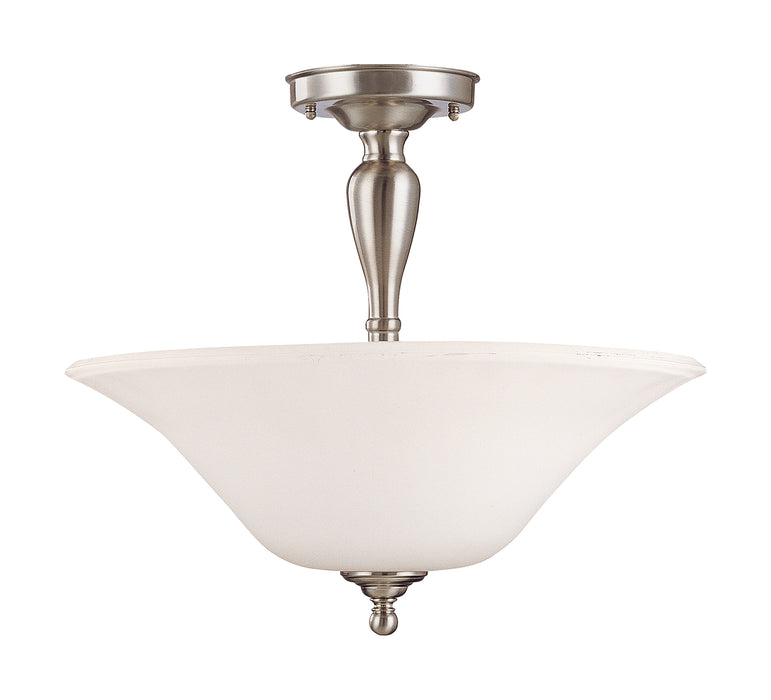 Dupont Three Light Semi Flush Mount in Brushed Nickel