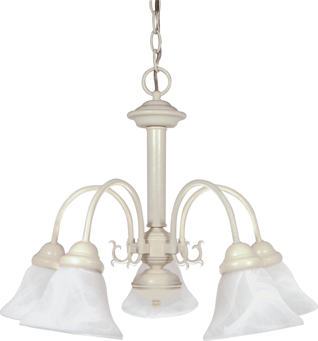 Ballerina Five Light Chandelier in Textured White