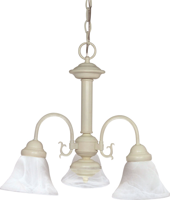 Ballerina Three Light Chandelier in Textured White