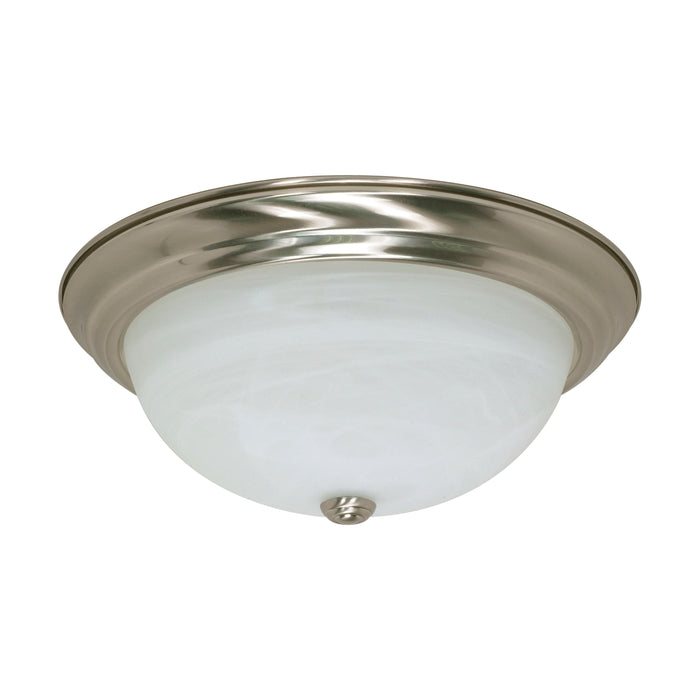 Three Light Flush Mount in Brushed Nickel