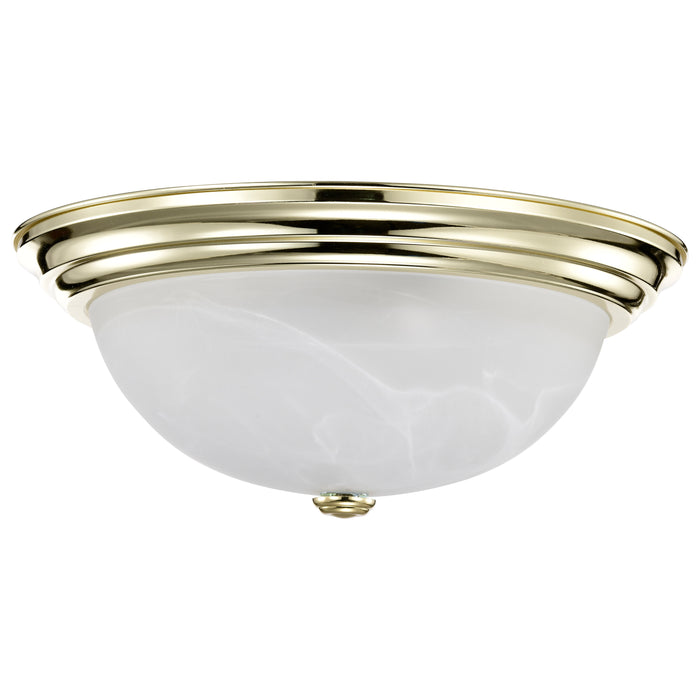 Flush Mounts Polished Brass Three Light Flush Mount in Polished Brass