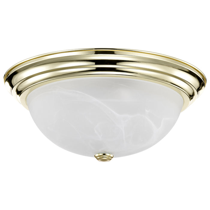 Flush Mounts Polished Brass Three Light Flush Mount in Polished Brass