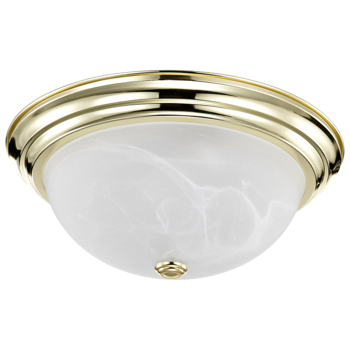 Flush Mounts Polished Brass Three Light Flush Mount in Polished Brass