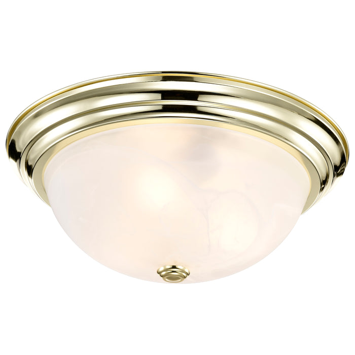 Flush Mounts Polished Brass Three Light Flush Mount in Polished Brass