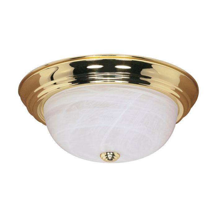 Flush Mounts Polished Brass Three Light Flush Mount in Polished Brass