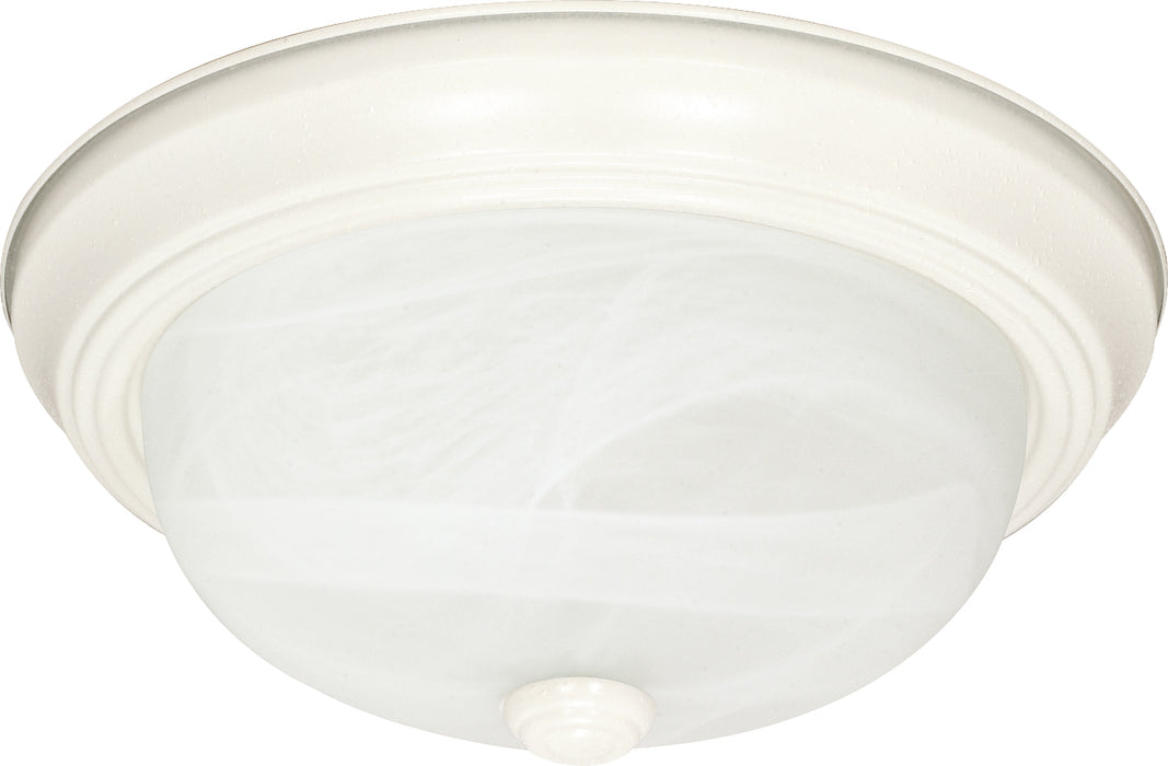 Flush Mounts Textured White Three Light Flush Mount in Textured White