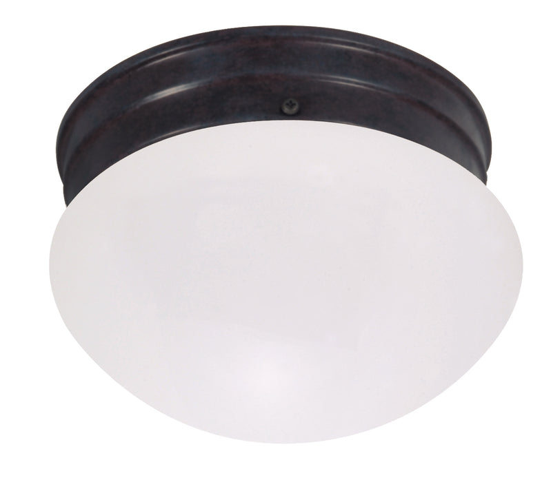 Flush Mounts One Light Flush Mount in Mahogany Bronze
