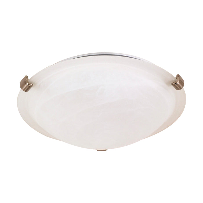 Tri Clip Brushed Nickel One Light Flush Mount in Brushed Nickel