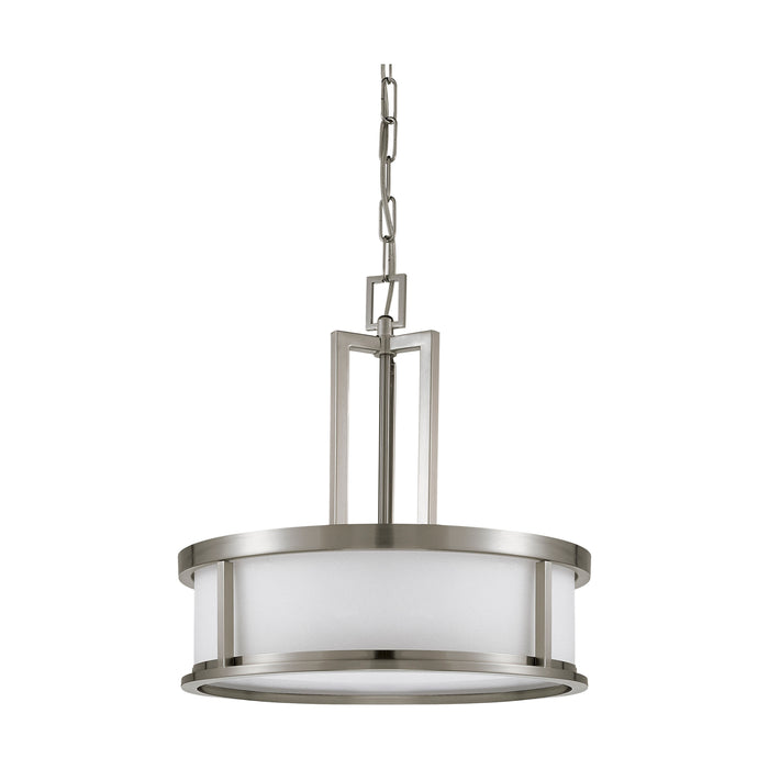 Odeon Four Light Pendant in Brushed Nickel