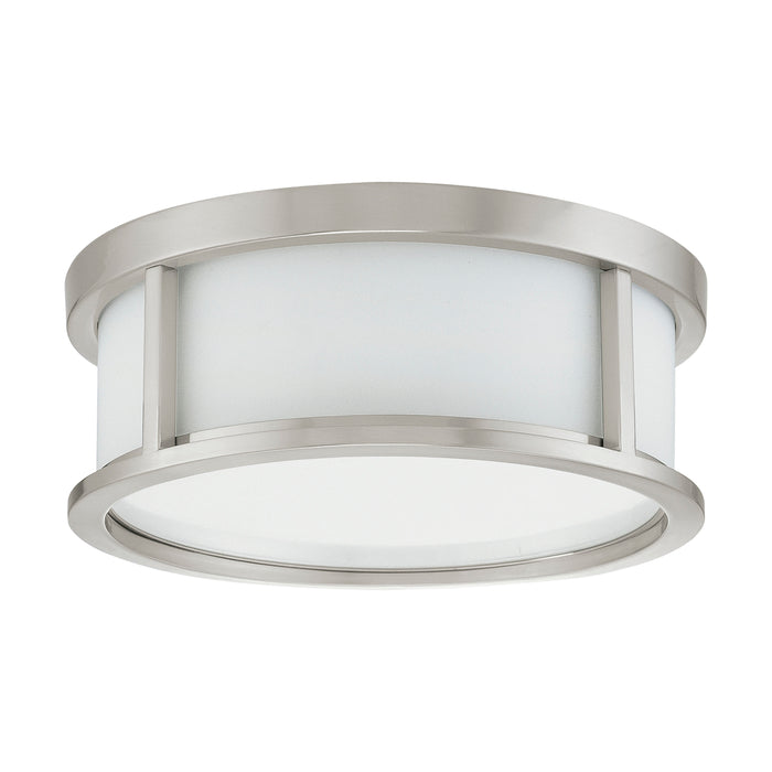 Odeon Two Light Flush Mount in Brushed Nickel