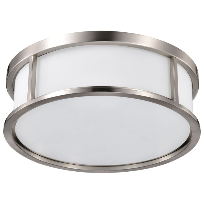 Odeon Three Light Flush Mount in Brushed Nickel