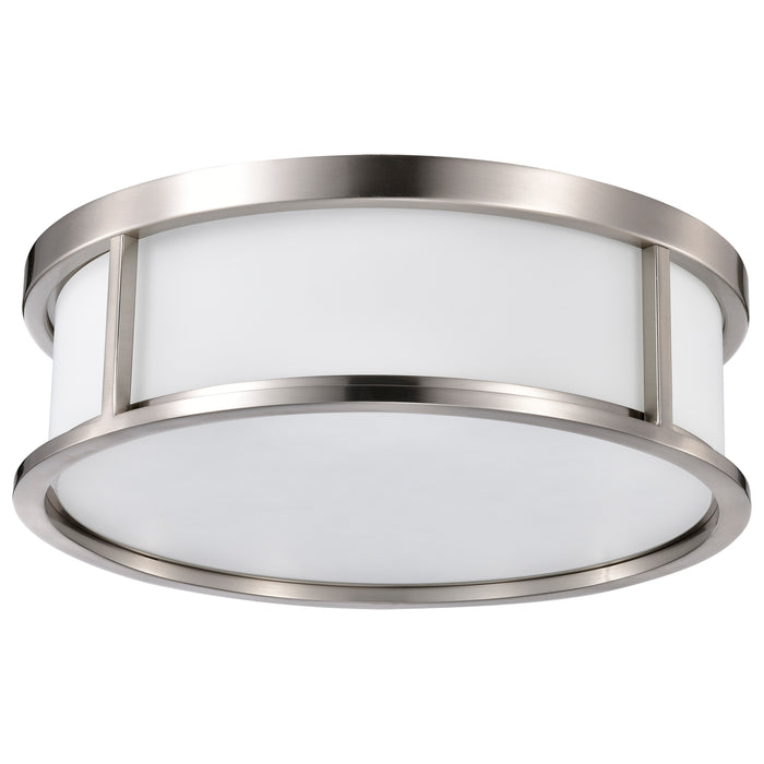 Odeon Three Light Flush Mount in Brushed Nickel