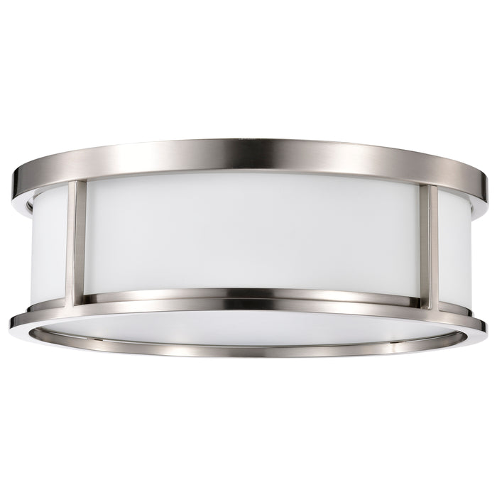 Odeon Three Light Flush Mount in Brushed Nickel