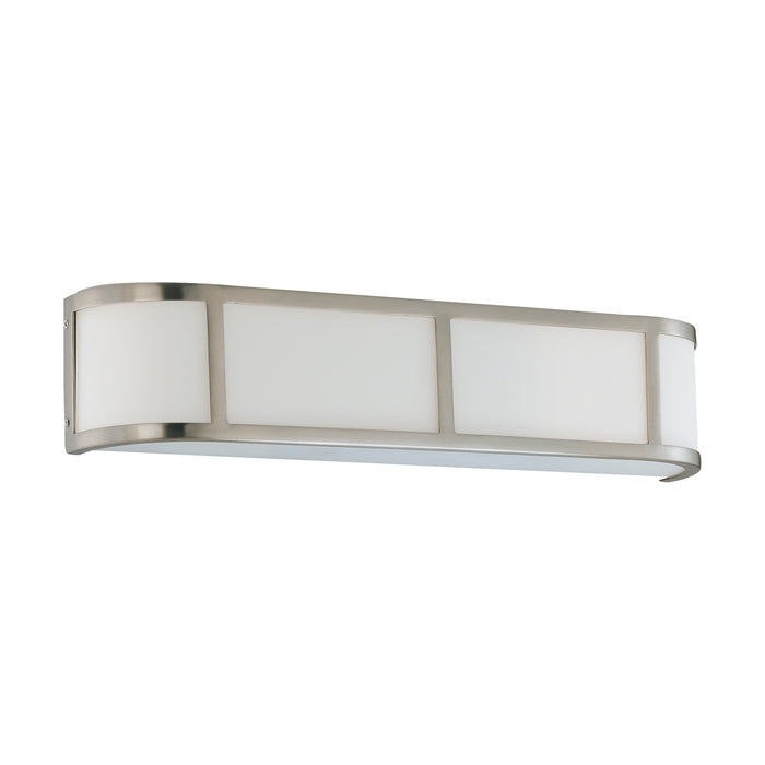 Odeon Three Light Wall Sconce in Brushed Nickel