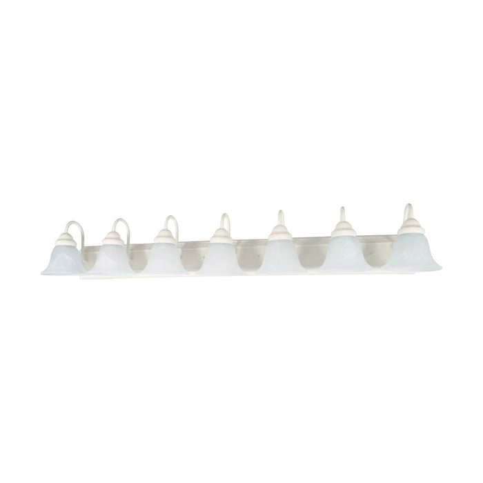 Ballerina Seven Light Vanity in Textured White