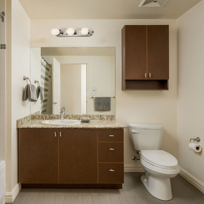 Three Light Vanity in Polished Chrome