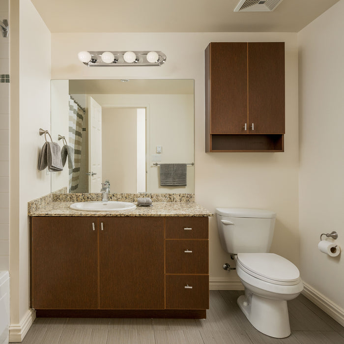 Four Light Vanity in Polished Chrome