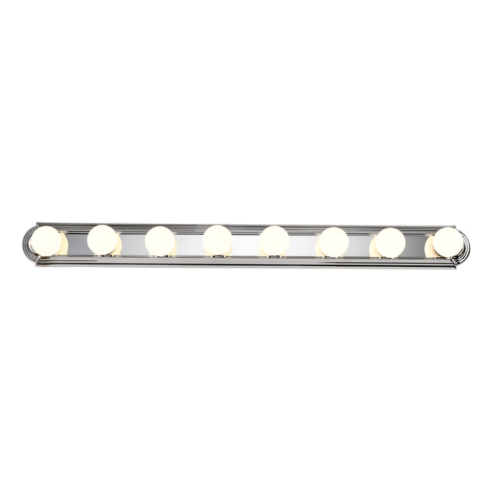 Eight Light Vanity in Polished Chrome