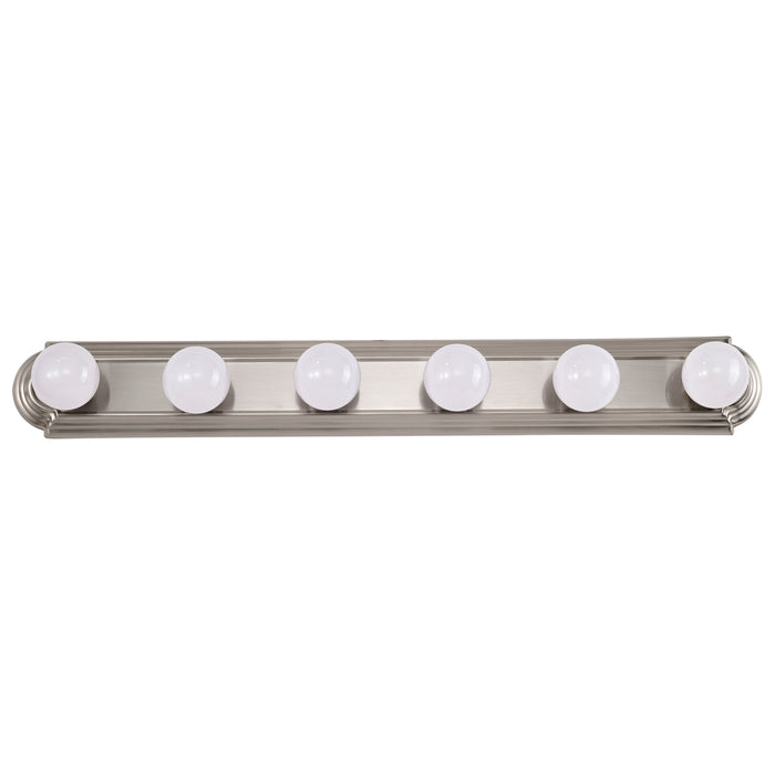 Six Light Vanity in Brushed Nickel