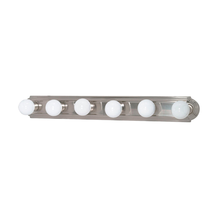 Six Light Vanity in Brushed Nickel