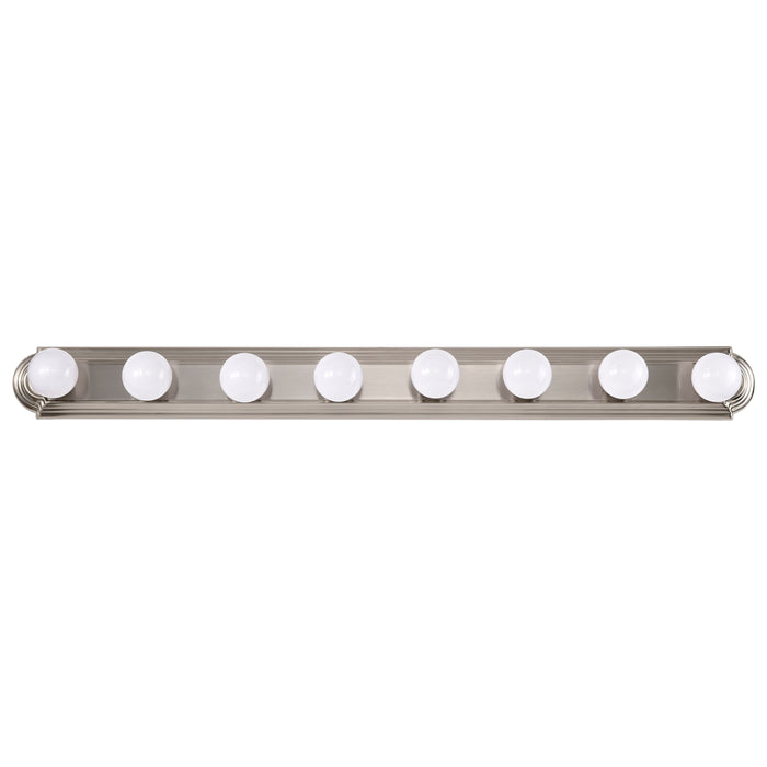 Eight Light Vanity in Brushed Nickel