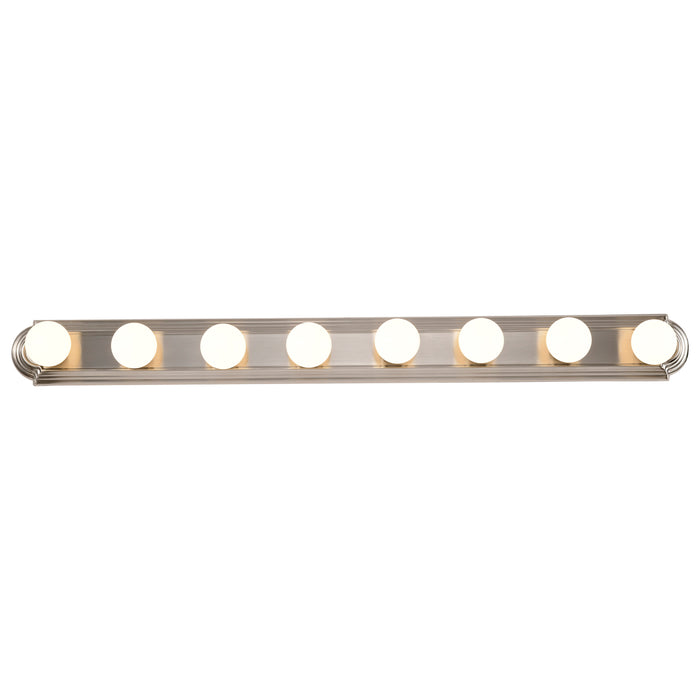Eight Light Vanity in Brushed Nickel