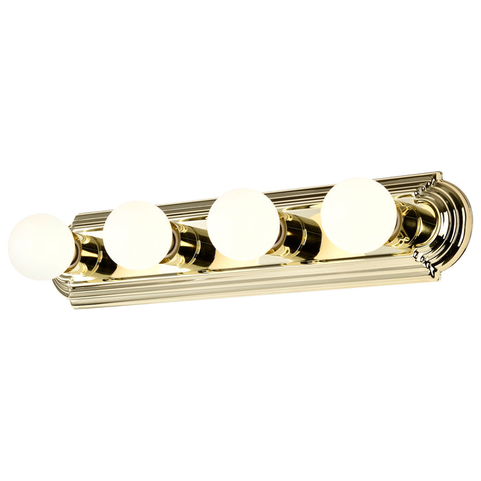 Four Light Vanity in Polished Brass