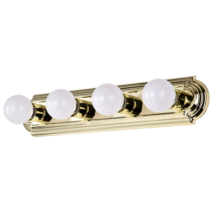 Four Light Vanity in Polished Brass