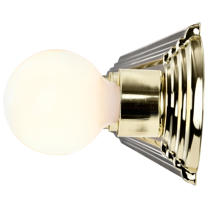 Six Light Vanity in Polished Brass