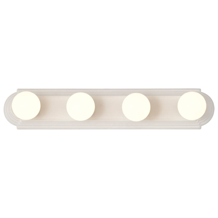 Four Light Vanity in Textured White