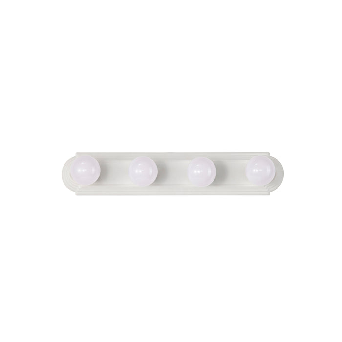 Four Light Vanity in Textured White