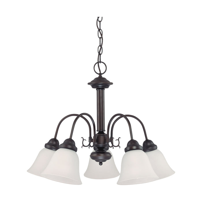 Ballerina Five Light Chandelier in Mahogany Bronze