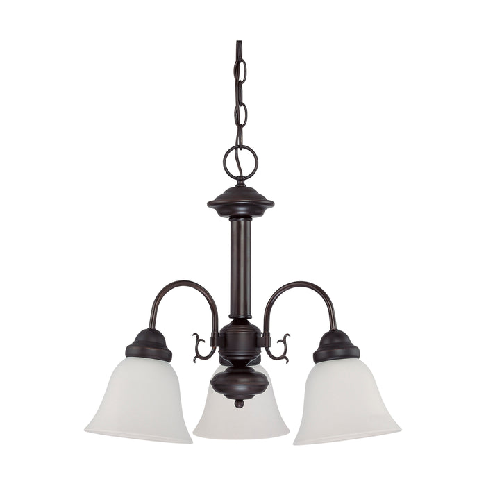 Ballerina Three Light Chandelier in Mahogany Bronze