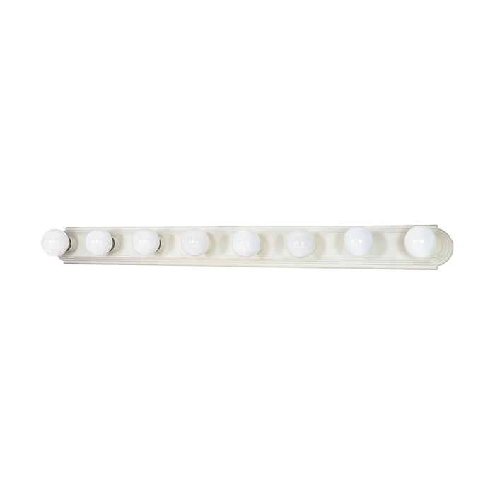 Eight Light Vanity in Textured White