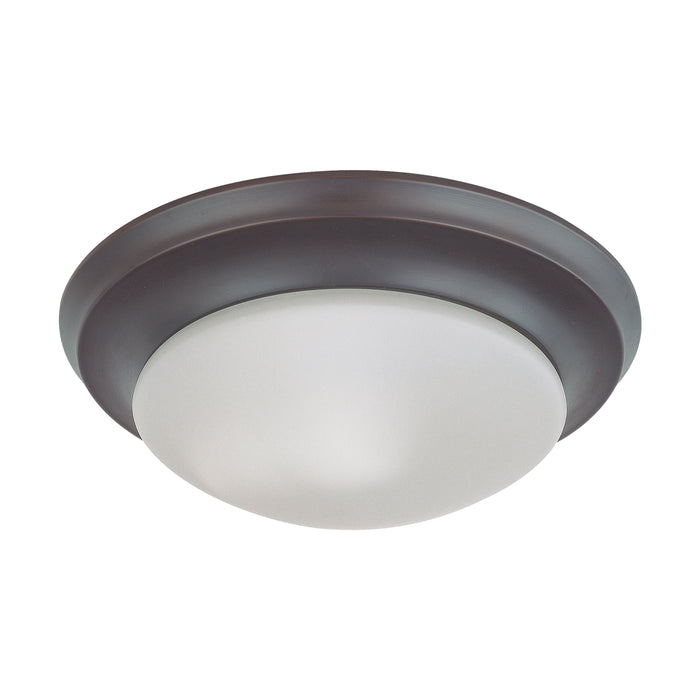 Close to Ceiling Mahogany Bronze One Light Flush Mount in Mahogany Bronze