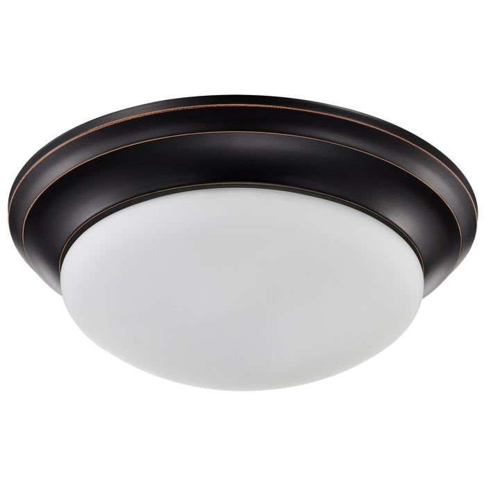 Close to Ceiling Mahogany Bronze Two Light Flush Mount in Mahogany Bronze