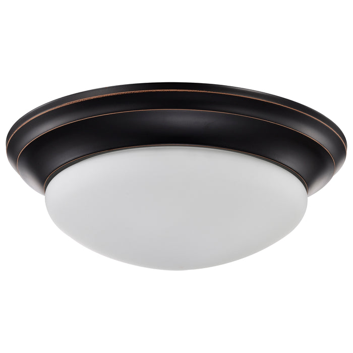 Close to Ceiling Mahogany Bronze Two Light Flush Mount in Mahogany Bronze