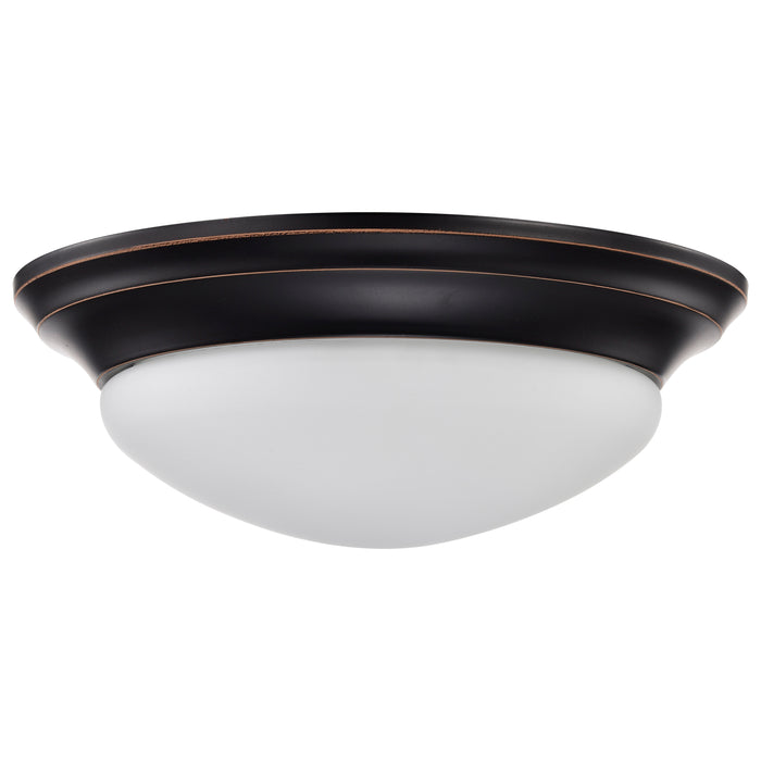 Close to Ceiling Mahogany Bronze Two Light Flush Mount in Mahogany Bronze