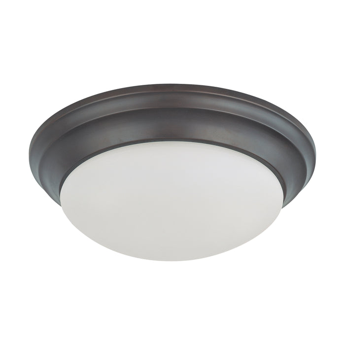 Close to Ceiling Mahogany Bronze Two Light Flush Mount in Mahogany Bronze