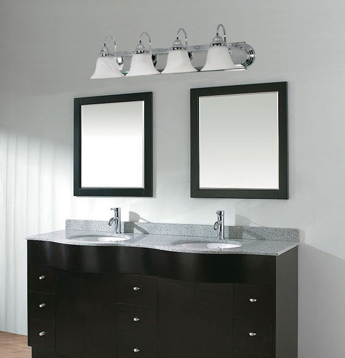 Ballerina Four Light Vanity in Polished Chrome