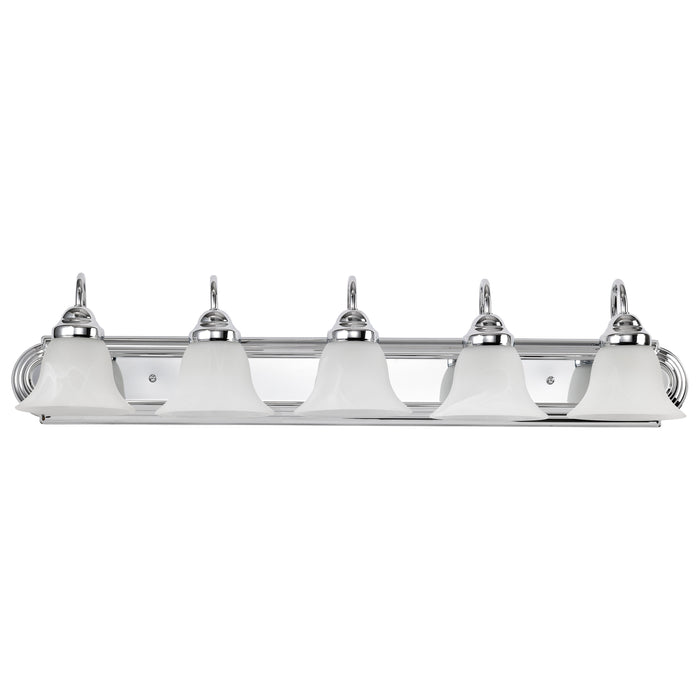 Ballerina Five Light Vanity in Polished Chrome