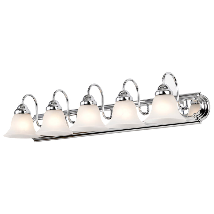 Ballerina Five Light Vanity in Polished Chrome