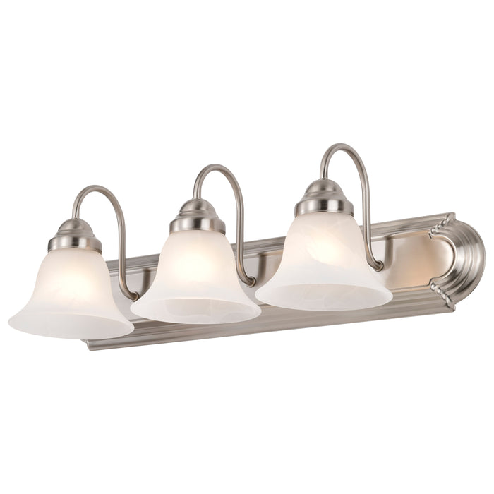 Ballerina Three Light Vanity in Brushed Nickel